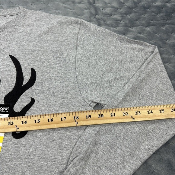 Bone Collector Shirt Mens Medium Gray Long Sleeve Pullover Hunting Crewneck NWT - Picture 8 of 10